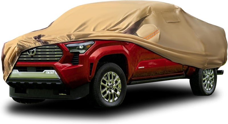 FSGRICH Tacoma Car Cover Waterproof All Weather Compatible with Tacoma 2005-2024, Outdoor Heavy Duty Anti-UV Car Covers Rain Sun Snow Protection with Zipper and Windproof Buckle - Image 1